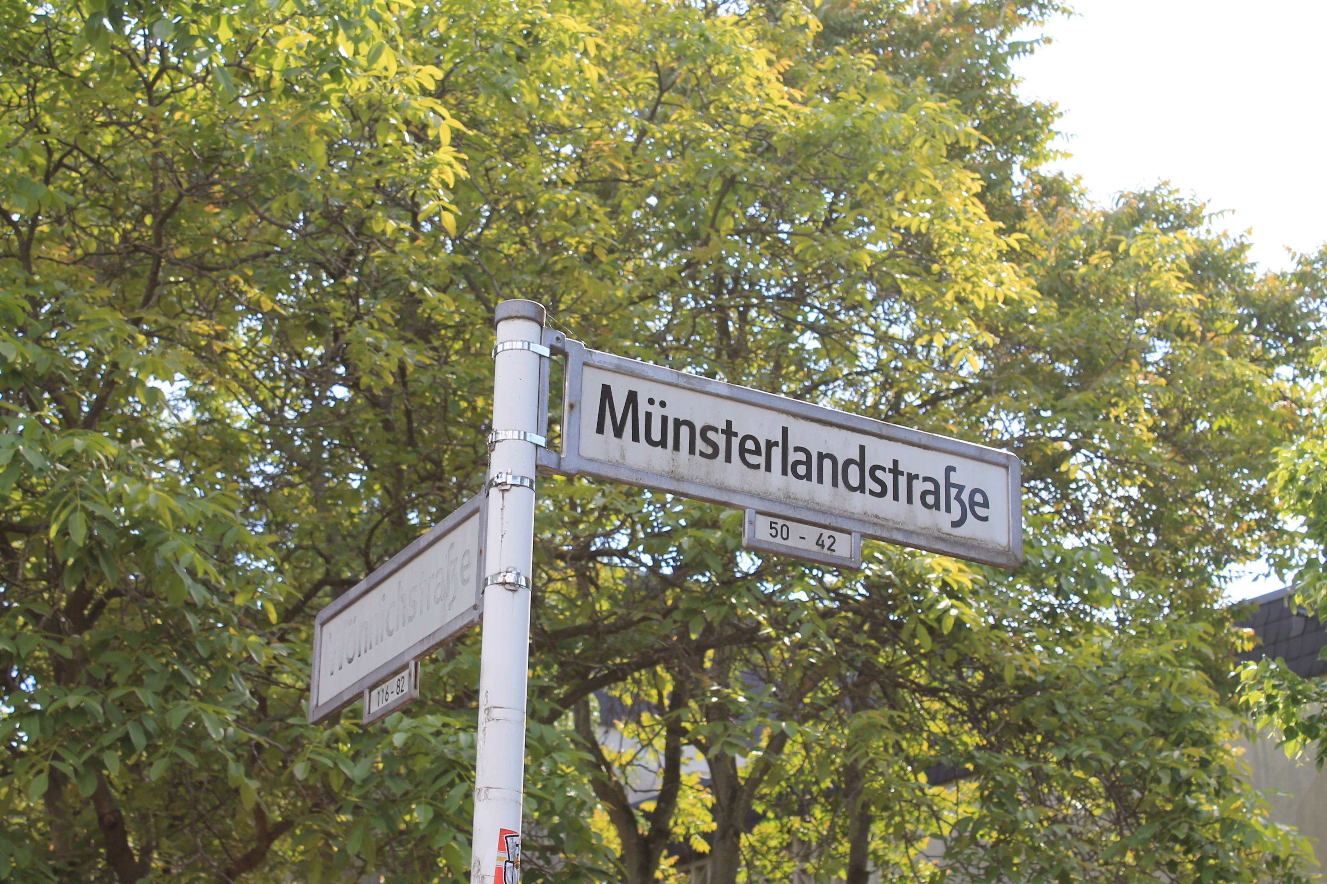 Straßenschild Muensterlandstrasse